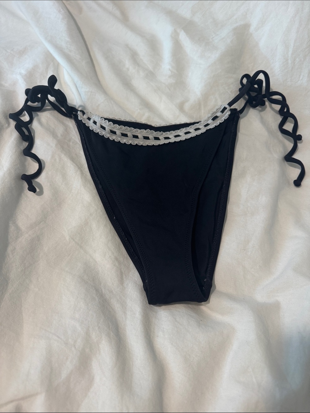 PacSun Black Bikini Bottom with White Trim